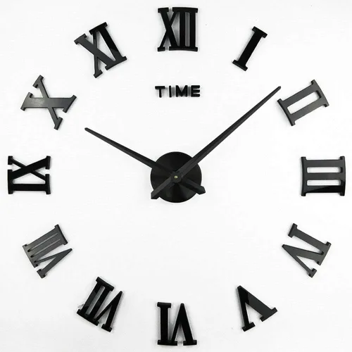 Vista 2 de Timelike - Reloj de pared, 3D, bricolaje, 1M, moderno, sin marco, grande, kit para reloj de pared 3D, bricolaje, para sala de estar, recámara.