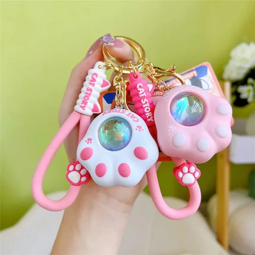 Vista 2 de Vlmazlm Cat Cool Keychains Astronaut Kawaii Key Chavin with Sunset Light,Cute Rabbit Keychains Pendant Car Keychains