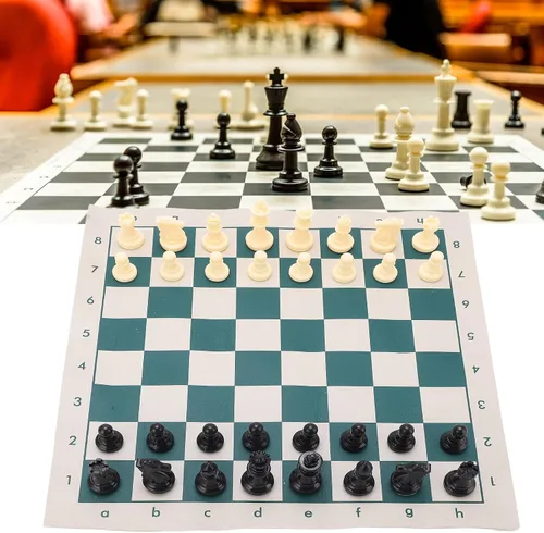 Vista 2 de Generic PVC Portable Chess Travel Portable Folding Chess Sets for Indooroutdoor Play Relaxation