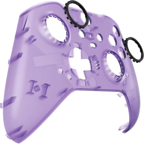 Vista 7 de eXtremeRate Clear Atomic Purple Replacement Faceplate Cover for Xbox One Elite Controller Series 2 (Model 1797), Custom Front Housing Shell Case &