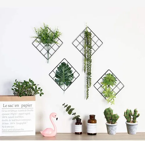 Vista 3 de Plantas suculentas artificiales, plantas decorativas de cactus falsos, cactus artificiales con macetas grises, cactus sintético artificial