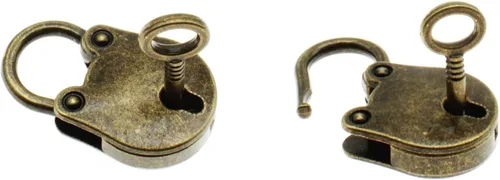 Vista 3 de 1PCS Vintage Mini Bear Candado Cerradura De Llave De Estilo Antiguo Pequeño Cerradura De Llave (Bronce)