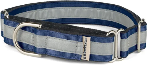 Vista 21 de If It Barks Collar Martingala reflectante de 1" para perros, ajustable, fabricado en Estados Unidos, pequeño, oro amarillo Amarillo Oro