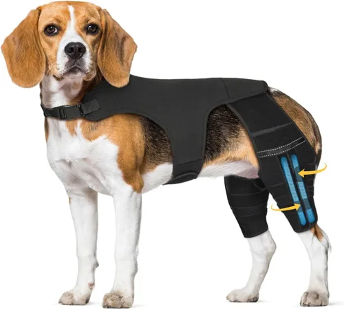 Vista 8 de Rodillera de perro para pierna trasera Acl, soporte de pierna de perro para pierna trasera, soporte de cadera ajustable para reducir el dolor