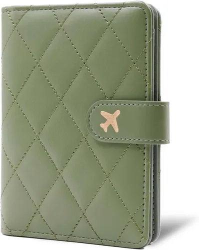 Vista 37 de Melsbrinna Funda de cuero prémium para pasaporte, impermeable, con bloqueo RFID, cartera de viaje con soporte para bolígrafo, bonito libro