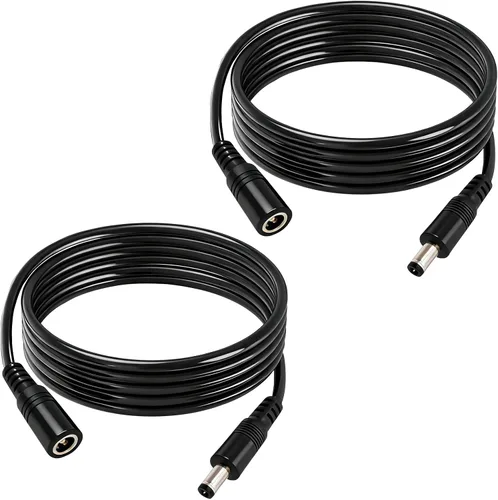 Vista 13 de Cable de extensión de alimentación de 33 pies 12 V CC de 0.217 in x 0.098 in, 18 AWG macho a hembra, conector de barril para cámara de vigilancia