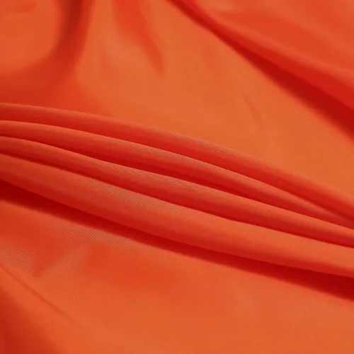 Vista 3 de Bandera de abanico plisada de color liso naranja de 3 x 6 pies, 2 banderas de abanico plisadas en color naranja puro para interiores y exteriores