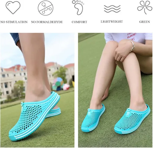 Vista 2 de YUKTOPA Zuecos unisex para mujer zapatos de verano para jardín zuecos antideslizantes de secado rápido sandalias casuales