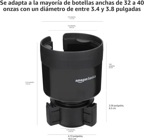 Vista 3 de Amazon Basics Adaptador expansor para portavasos de con base ajustable