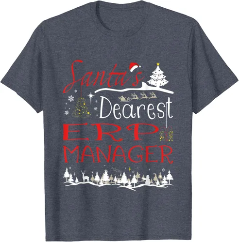 Vista 16 de ERP Manager Xmas Job Cute Christmas T-Shirt