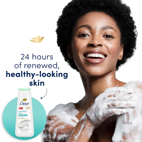 Vista 6 de Dove Champú y acondicionador para la caspa 2 en 1, alivio calmante DermaCare con piritiona zinc + gel de baño para pieles sensibles, lo mejor