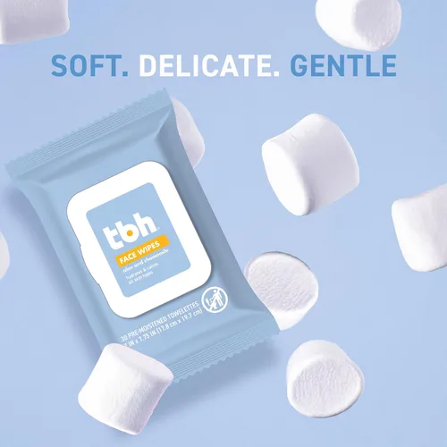 Vista 4 de TBH Toallitas faciales suaves para niños, toallitas de limpieza e hidratación diaria para preadolescentes y adolescentes, manzanilla calmante