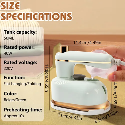 Vista 6 de Sakerplus - Plancha de vapor, vaporizador portátil para ropa, planchado continuo a vapor y seco, vaporizador y plancha 2 en 1, para uso doméstico