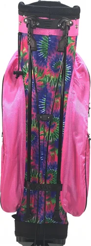 Vista 4 de Birdie Babe Bolsa de golf para mujer, bolsa de golf híbrida con soporte para mujer, color rosa