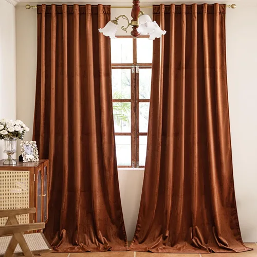 Vista 9 de YOFUN Cortinas de terciopelo negro de 84 pulgadas de largo, con pestaña trasera, paneles de protección de privacidad