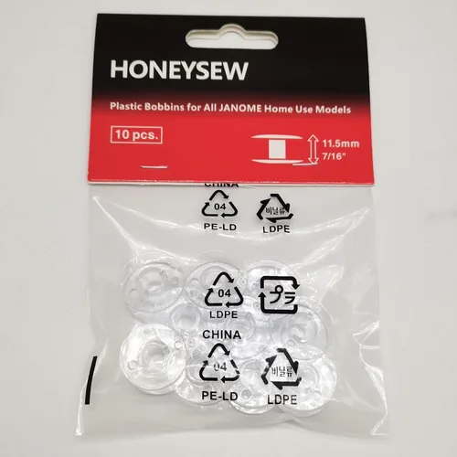 Vista 3 de HONEYSEW 10 bobinas de plástico para todos los modelos de uso doméstico Janome (1 pieza (10 unidades)