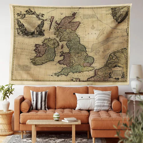 Vista 28 de Lunarable Tapiz mexicano, tema de cultura latinoamericana, sombrero de paja, manta de serape de Maracas, decoración de tela para colgar en la pared