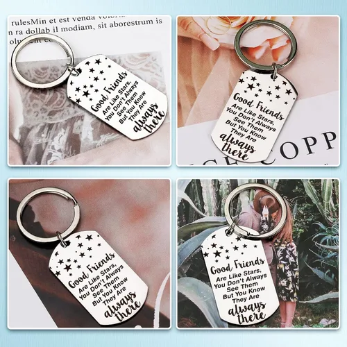 Vista 2 de Llavero para mejor amiga, regalo de amistad para mujeres, regalo para mejores amigas, niñas, mejores amigas, hermanas, regalos de cumpleaños, flores