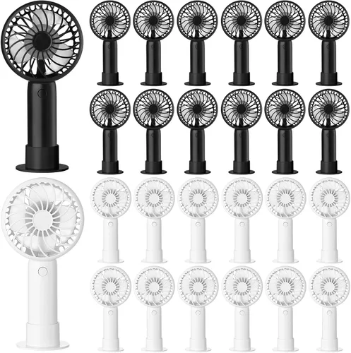 Vista 49 de Tujoe Mini ventilador de mano potente de 3 velocidades, ventilador personal pequeño portátil recargable con base USB para mujeres, maquillaje