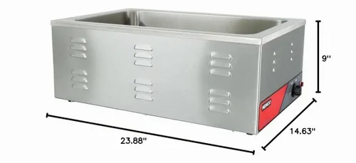 Vista 8 de Nemco 6055A Calentador de alimentos de tamaño completo para encimera