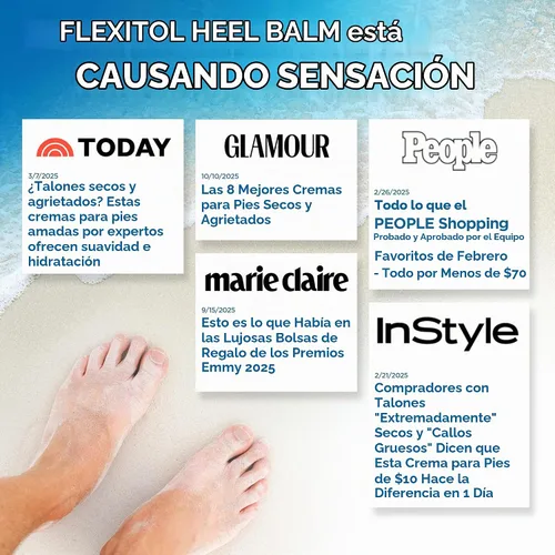 Vista 7 de Flexitol Bálsamo para el talón, rica crema hidratante y exfoliante para pies, versión original, 4 onzas