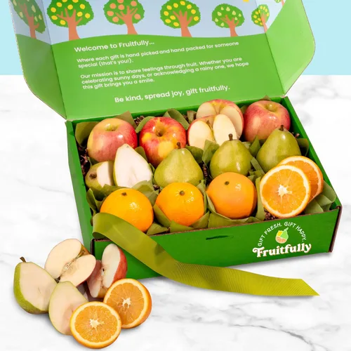 Vista 2 de A Gift Inside Caja de regalo de frutas orgánicas Catalina Trio Grande