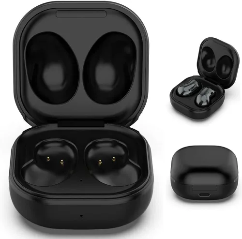 Vista 6 de Kissmart - Funda de carga para auriculares Galaxy Buds Live SM-R180 (negro) Funda de cargador de repuesto para Samsung Galaxy Buds Live Auriculares