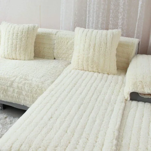 Vista 5 de SVIO-SOFACOVER Funda de sofá para sofá, protector de muebles de invierno, funda de sofá de piel sintética marrón para todas las estaciones, una