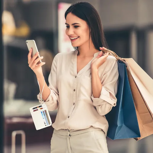 Vista 4 de SEAVILIA Billetera pequeña para mujer, delgada, llavero, carteras RFID para tarjetas de crédito con bolsillo con cremallera, ventana