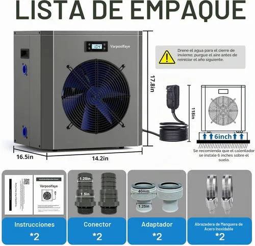 Vista 7 de Calentador eléctrico de piscina de 16000 BTU para piscina sobre