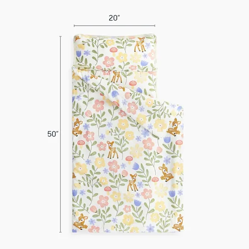 Vista 2 de Wake In Cloud - Toddler Nap Mat with Pillow and Blanket, for Kids Girls Ages 3 Plus in Kindergarten Daycare Preschool, Roll Up Sleeping Bag, Floral