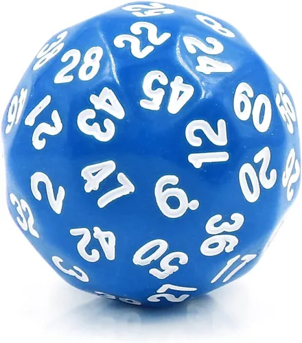 Vista 2 de HS DICE D100 D60 D30 D20 D12 D10 D8 D4 Juego de dados poliédricos para Dungeon and Dragons MTG RPG D&D (azul)