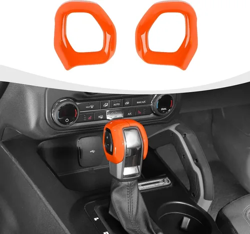 Vista 8 de RAZPOY Cubierta de la perilla de la palanca de cambios compatible con accesorios interiores Ford Bronco 2021-2025, color azul