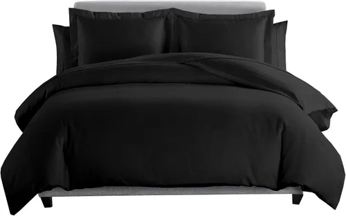 Vista 7 de sheetsnthings Juego de ropa de cama matrimonial de 600 hilos, 100% algodón de 7 piezas, funda de edredón y fundas de almohada con sábanas de cama