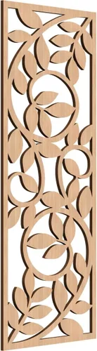 Vista 155 de 9 3/8"W x 24 3/8"H x 1/4"T Utica Decorativo Fretwork Madera Paneles de Pared, Abedul