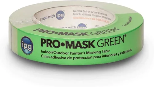 Vista 7 de IPG ProMask Green, 8-Day Painter's Tape, 0.70" x 60 yd, Green, (Single Roll)