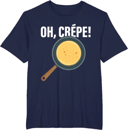 Vista 16 de Divertido juego de palabras "Oh, Crepe!" para crepes y pasteleros, Negro