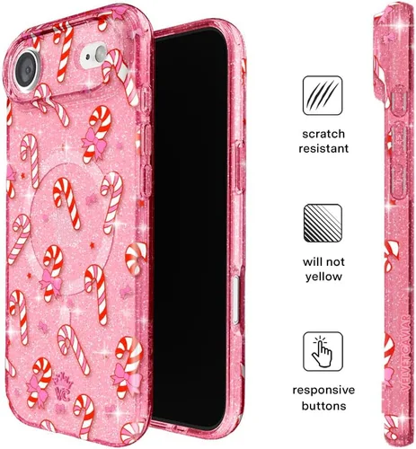 Vista 883 de VELVET CAVIAR Funda para iPhone 15, compatible con MagSafe, probada contra caídas de 10 pies, fundas protectoras de diseño, leopardo color rosa
