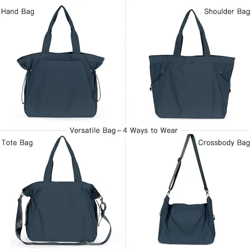 Vista 3 de ASLABCREW Bolsa de mano para mujer, 18L con cincha lateral con correa ajustablebolsa de mano extra, bolsa de hombro ligera