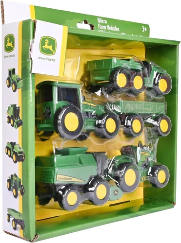 Vista 5 de John Deere Paquete de 5 vehículos agrícolas micro - Piezas móviles y ruedas rodantes - Más de 3 años