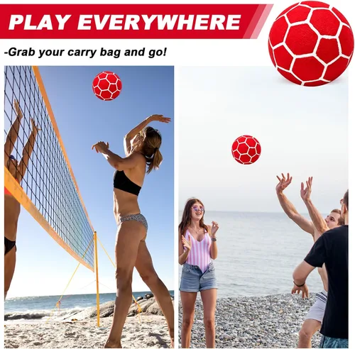 Vista 7 de Halloscume Size 5 Soccer Ball with Pump Storage Bag Portable Outdoor Indoor Felt Ball Soft Foam Soccer Tennis Balls for Soccers Game Soccers
