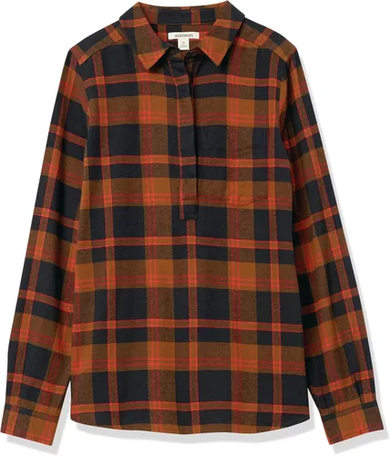 Vista 3 de Tienda Brand, Goodthreads - Camisa de franela de manga larga holgada para mujer con media solapa.