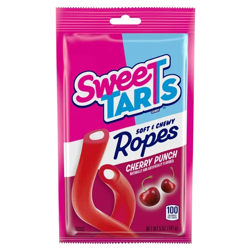 Vista 14 de SweeTARTS Cuerdas, dulces, sandía Berry Collision, suave y masticable, 9 oz