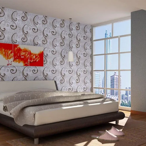Vista 9 de Rollo de papel tapiz de 14.7 pies, color marrón y blanco, para decoración de pared, papel de vinilo autoadhesivo para cajones, estantes y encimeras