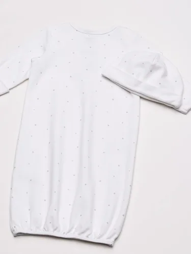 Vista 5 de Little Me Camisón unisex para niñas y bebés, bienvenida al mundo, 0-3 meses de EE. UU, Blanco