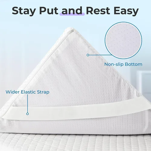 Vista 8 de SINWEEK Cubrecolchón de espuma viscoelástica de gel de 2 pulgadas, tamaño individual, almohadilla ventilada de alta densidad para dolor corporal