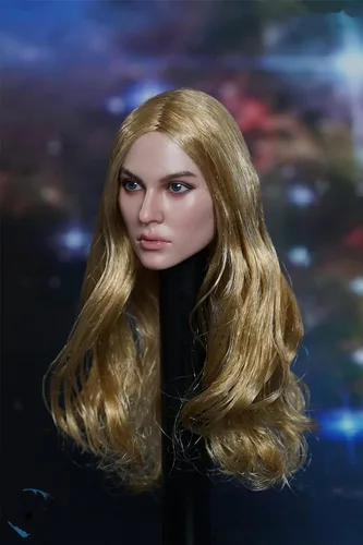 Vista 4 de Fremego Esculpa de cabeza femenina a escala 1/6, belleza rusa de niña, cabello plantado para cabello plantado para mujer soldado de 12 pulgadas