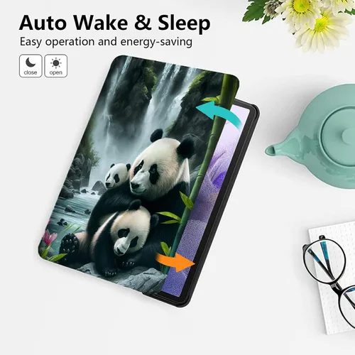 Vista 105 de Funda para tablet Fire 7 (12ª generación, versión 2022), delgada, a prueba de golpes, delgada, de piel sintética, con función de apagado/encendido