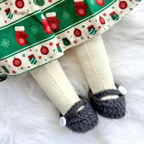 Vista 8 de BlissfulPixie Waldorf - Muñeca de trapo hecha a mano – Peluche de coleccionista personalizado para niños, regalo de cumpleaños con hermosa caja
