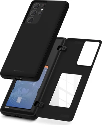 Vista 99 de GOOSPERY Funda tipo cartera para Samsung Galaxy S22 Ultra, [tarjetero] parachoques magnético de puerta con cierre automático, cubierta protectora